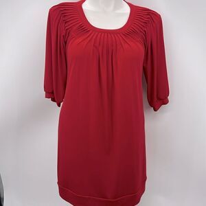 Rabbit Rabbit Rabbit red vintage pintuck dress size 12